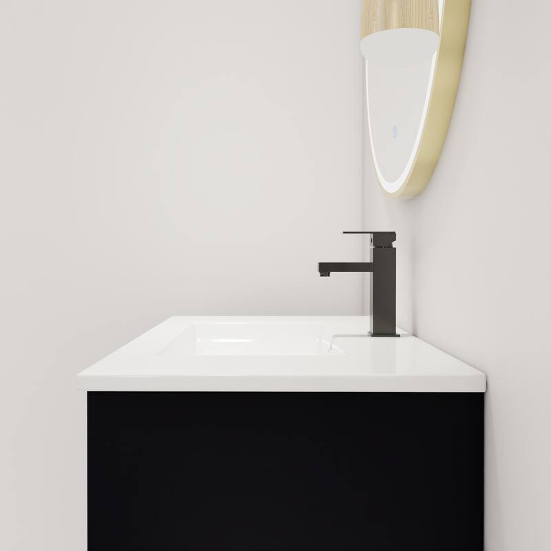 Malwee 30" FreeStanding Bathroom Vanity, Floor Stand Bathroom Vanity with Ceramic Sink,Soft